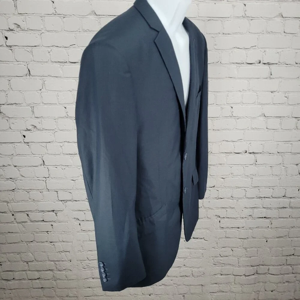 Figlio Lontano Navy 2 Button Single Vented Notch Blazer Sport Coat Size 40R